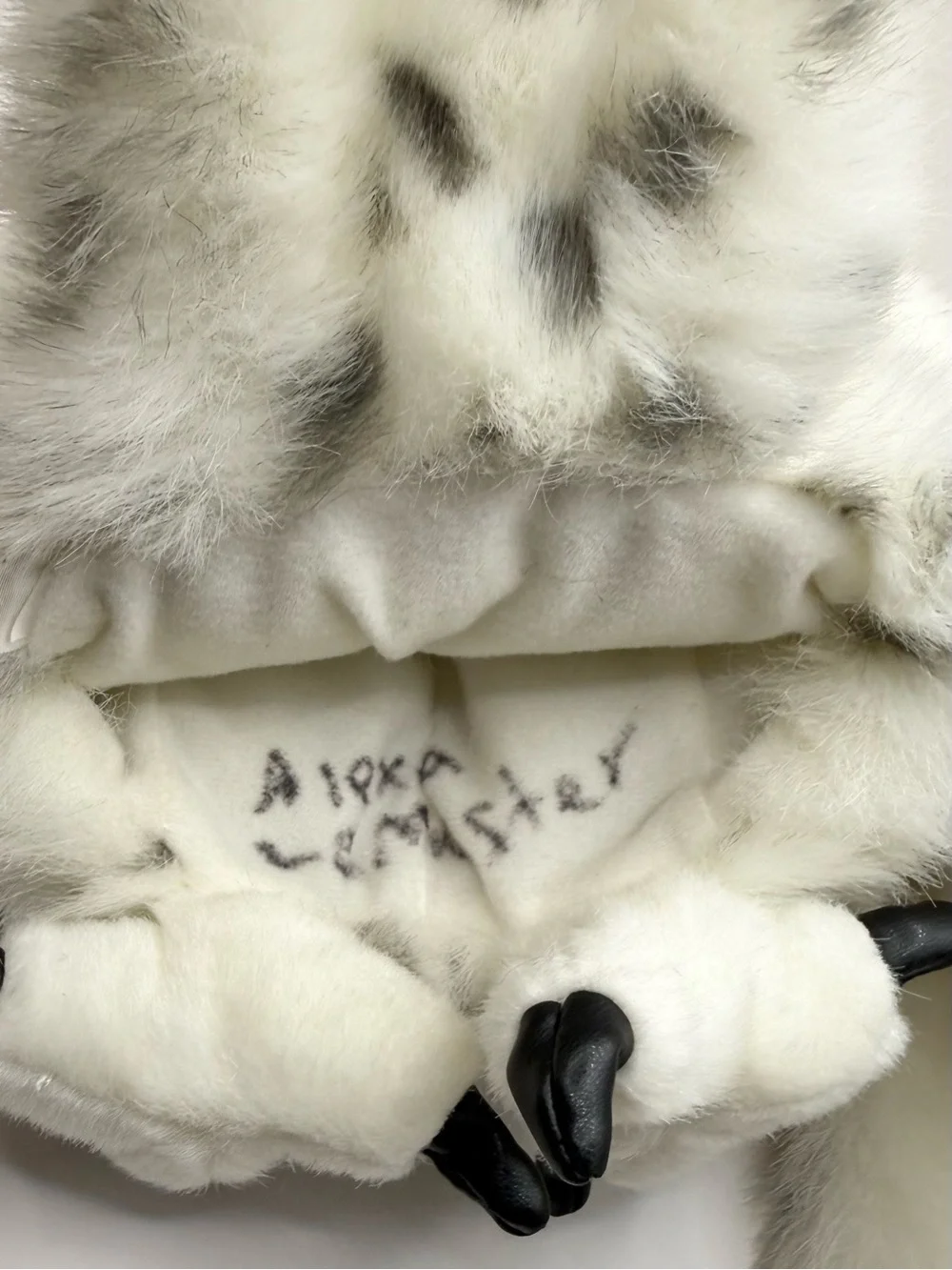 Folkmanis White Snowy Owl Plush Hand Puppet 10” Rotating Head Vintage 2010